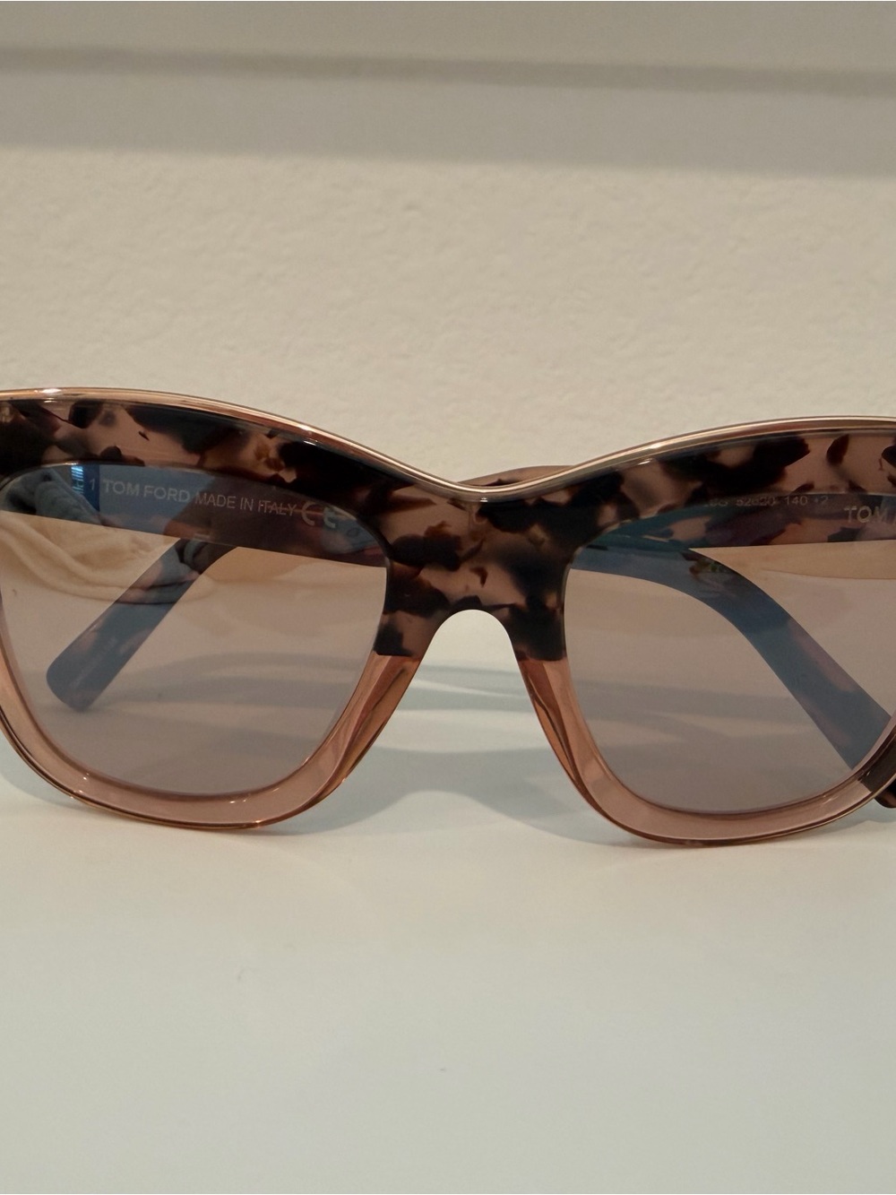 Tom Ford Julie TF685 Women's Pink Tortoiseshell Cat-Eye Sunglasses